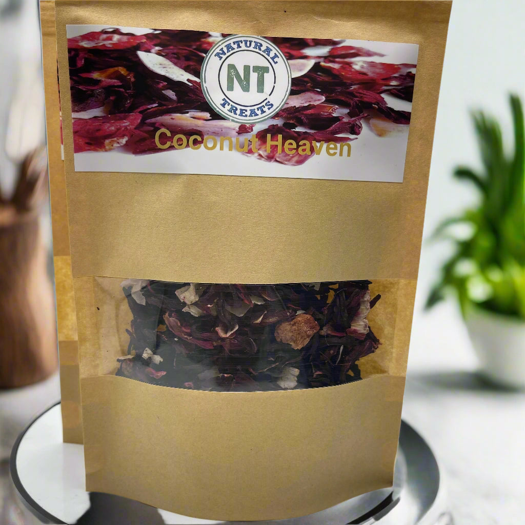 Coconut Heaven Herbal Drink - Tropical Fusion with Strawberry, Coconut and Hibiscus